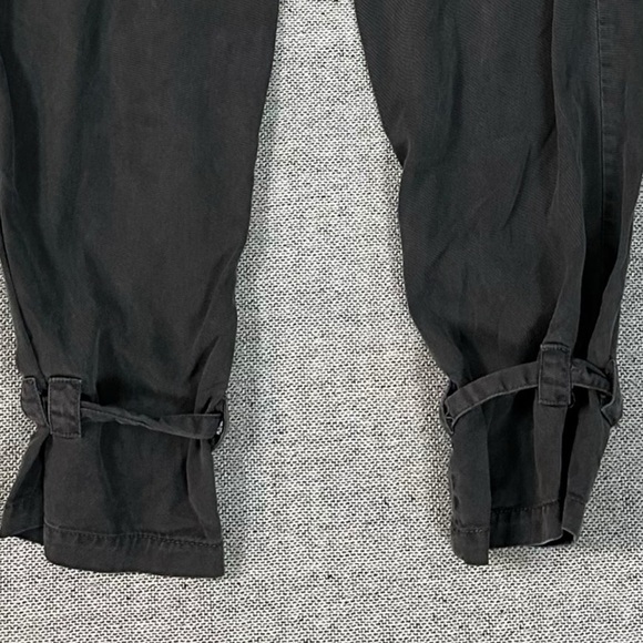 Young Fabulous & Broke Ankle Tie Subversive Cargo Joggers Black Grey Silky Small - Picture 6 of 10